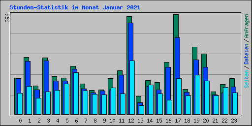 Stunden-Statistik im Monat Januar 2021