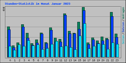 Stunden-Statistik im Monat Januar 2023