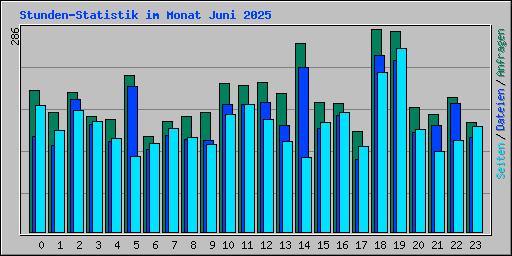 Stunden-Statistik im Monat Juni 2025