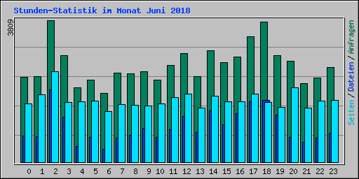 Stunden-Statistik im Monat Juni 2018