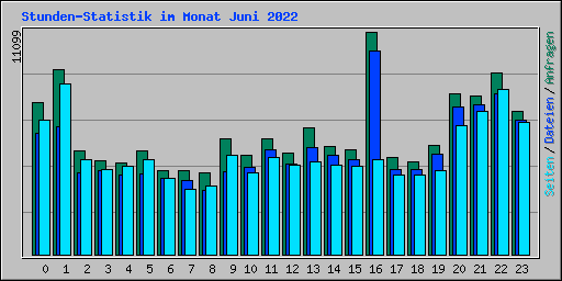Stunden-Statistik im Monat Juni 2022