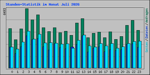 Stunden-Statistik im Monat Juli 2026