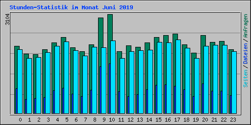 Stunden-Statistik im Monat Juni 2019