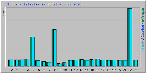 Stunden-Statistik im Monat August 2020