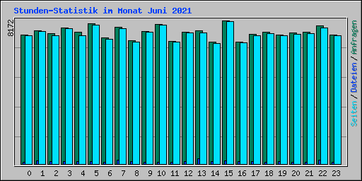 Stunden-Statistik im Monat Juni 2021