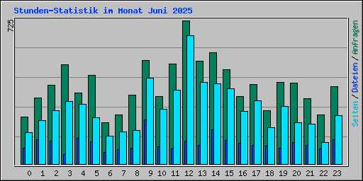 Stunden-Statistik im Monat Juni 2025