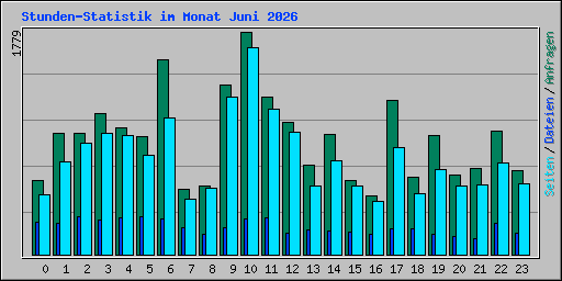 Stunden-Statistik im Monat Juni 2026