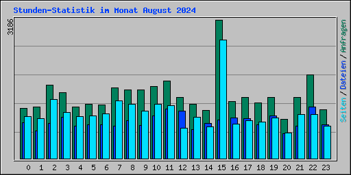 Stunden-Statistik im Monat August 2024