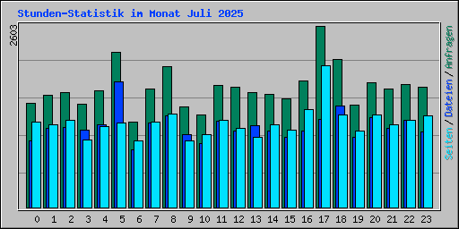 Stunden-Statistik im Monat Juli 2025