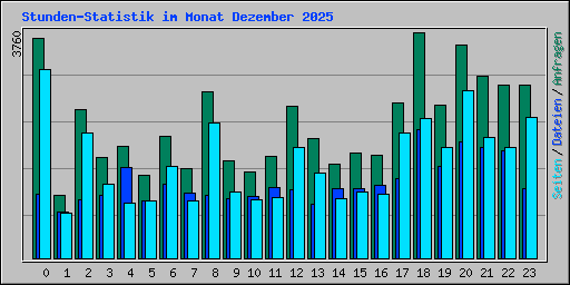 Stunden-Statistik im Monat Dezember 2025