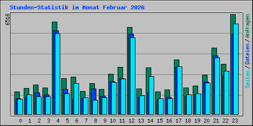 Stunden-Statistik im Monat Februar 2026